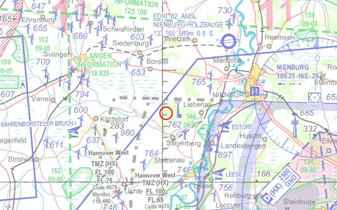 ED-R Eickhofer Heide vorübergehend Gebiet mit Flugbeschränkungen