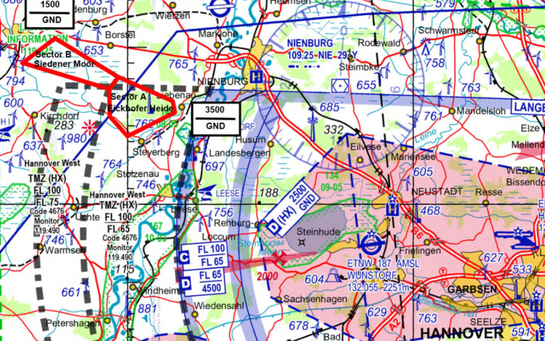 ED-R Eickhofer Heide / ED-R Siedener Moor mit Flugbeschränkungen